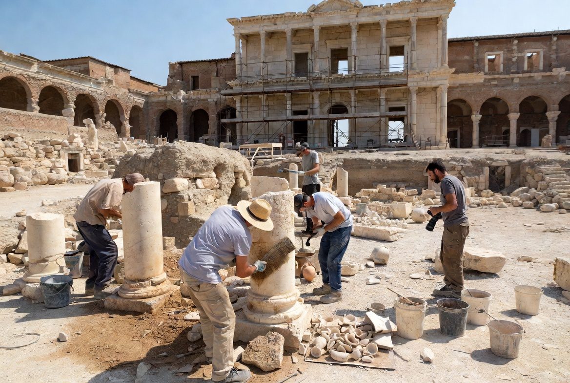 Riprese durante lavori di restauro